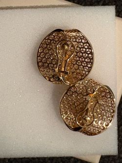 VINTAGE 1980s ITALIAN 18K GOLD STATEMENT EARRINGS – 750 GOLD – SIGNED ★404 AR – 7.8 GRAMS