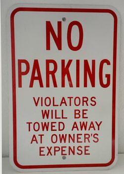 NO PARKING STREET SIGN