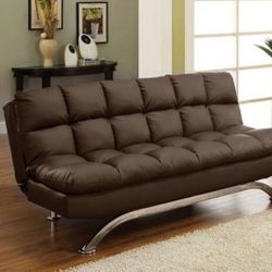 Brand New Brown Futon Sofa Sleeper 