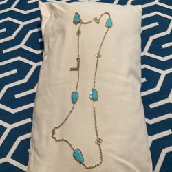 Kendra Scott Turquoise And Gold 30in.