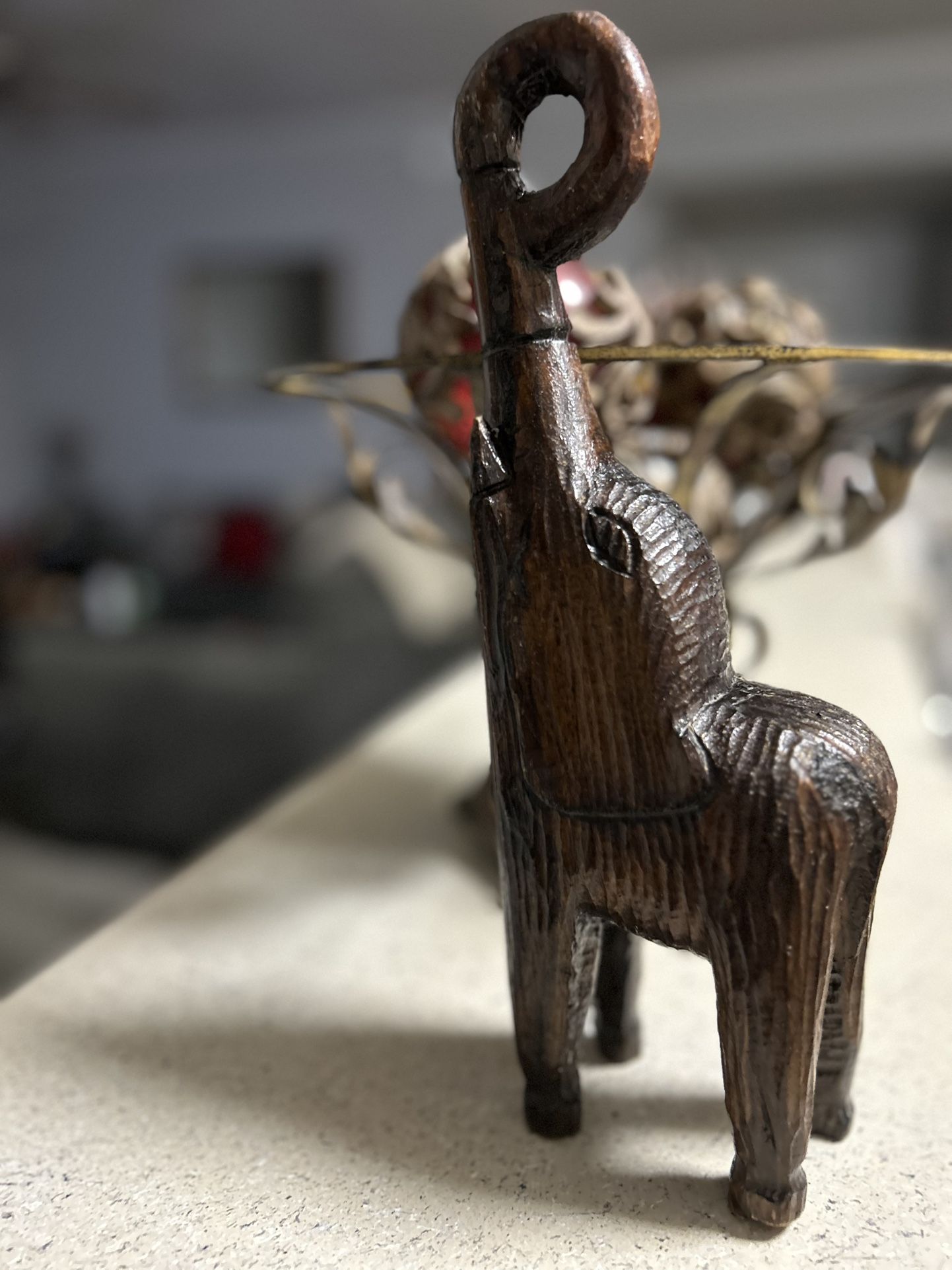 Vintage Carved Style Wooded Elephant