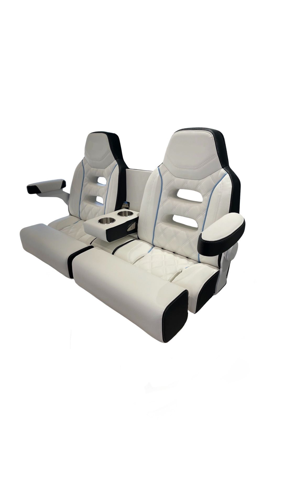 Silla De Capitán 48” Boat Helm Seat 48” With Cups Holder