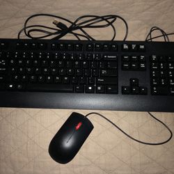 Lenovo Keyboard And Mouse, Wired 