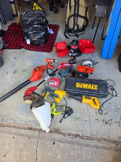 Mixed Power Tool Lot – DeWalt, Ryobi, Black+Decker