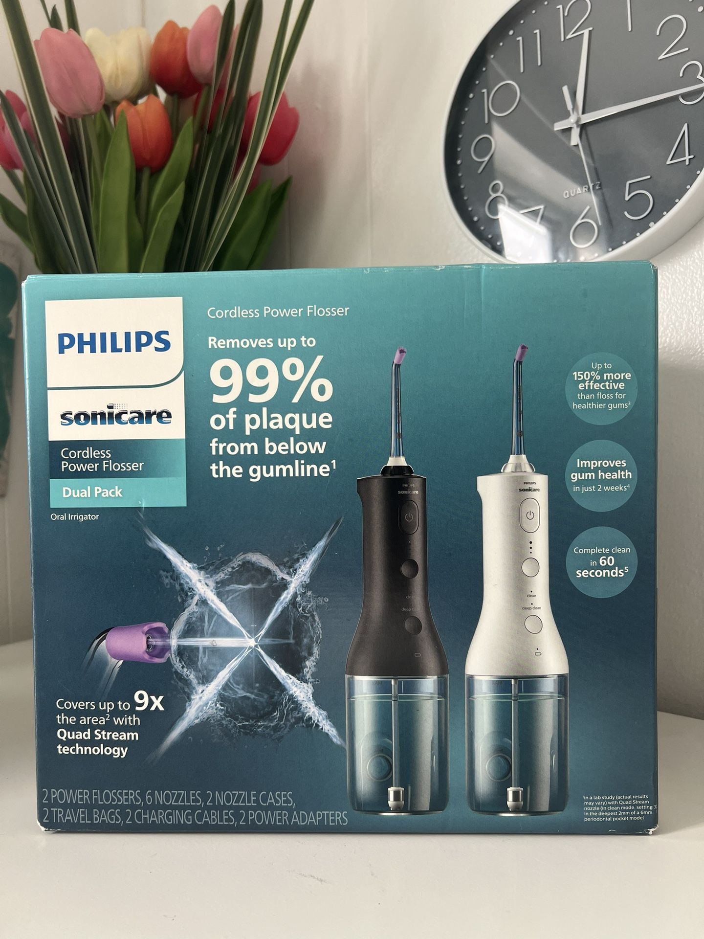 Philips Sonicare Cordless Power Flosser Dual Pack