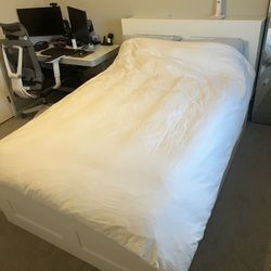 Full Size IKEA Brimnes Storage 4 Drawer Bed Frame 