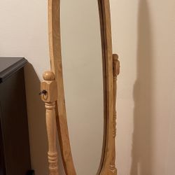 Wooden Floor Mirror
