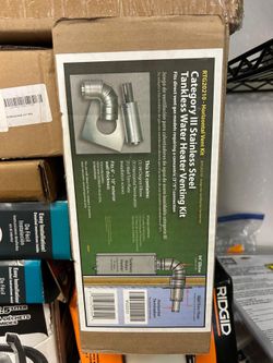 Rheem RTG20210 Category III stainless steel horizontal vent kit for tankless water heaters.