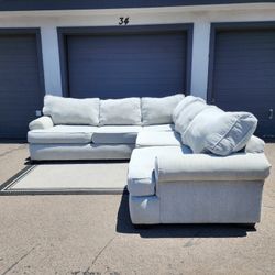 Large Grey Sectional Couch 