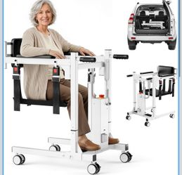 Patient Lift Transfer Chair, Electric Patient Lift for Home with Emergency Stop & Battery Indicator, Foldable Transfer Chairs for Seniors, Elderly, Be