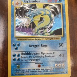 Pokemon Gyarados Base Set Vintage Holo Rare Unlimited 6/102 MP/HP
