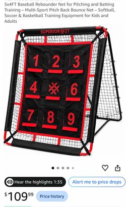 Pitching / batting rebounder net