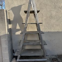 Wooden Ladder 5 Shelf plant holder