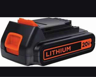 Black + Decker MAX Battery, LBXR20, 20 Volt, Lithium Ion, Rechargeable