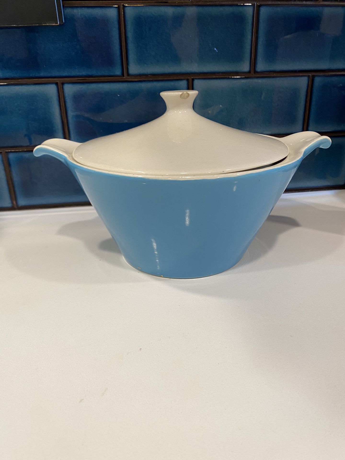 Vintage serving bowl with lid