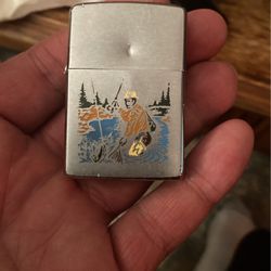 Vintage Zippo Fisherman Engraved Lighter