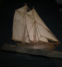 1972 Dart Industries  3D schooner  sailing ship wall decor,