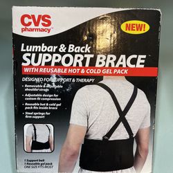 Brand New CVS Health Lumbar Back Support Brace