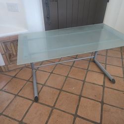 Glass top desk 30x56