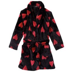 Victoria’s Secret Plush Black and Red Robe M/L
