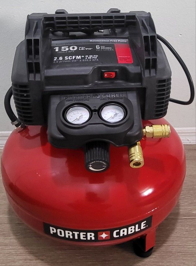 PORTER CABLE 6 GAL 150 PSI PORTABLE ELECTRIC AIR COMPRESSOR