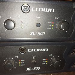 2 X Crown XLi 800 / 2-channel 300W Power Amplifier