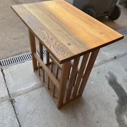 Side Table With Magazine/Book Holder