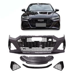 RS7 Bumper For 19-21 Audi A7 Upgrade Body Kit Front With Honeycomb W/ Grille