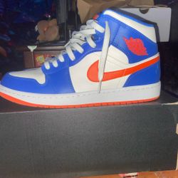 Jordan 1 Mid Orange And Blue