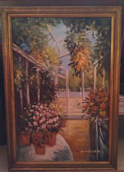 PICTURE ON GOLD FRAME