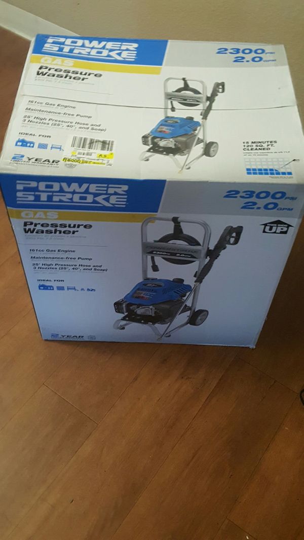 Brand new Power Stroke pressure washer 2300 psi 2.0 gpm box has never