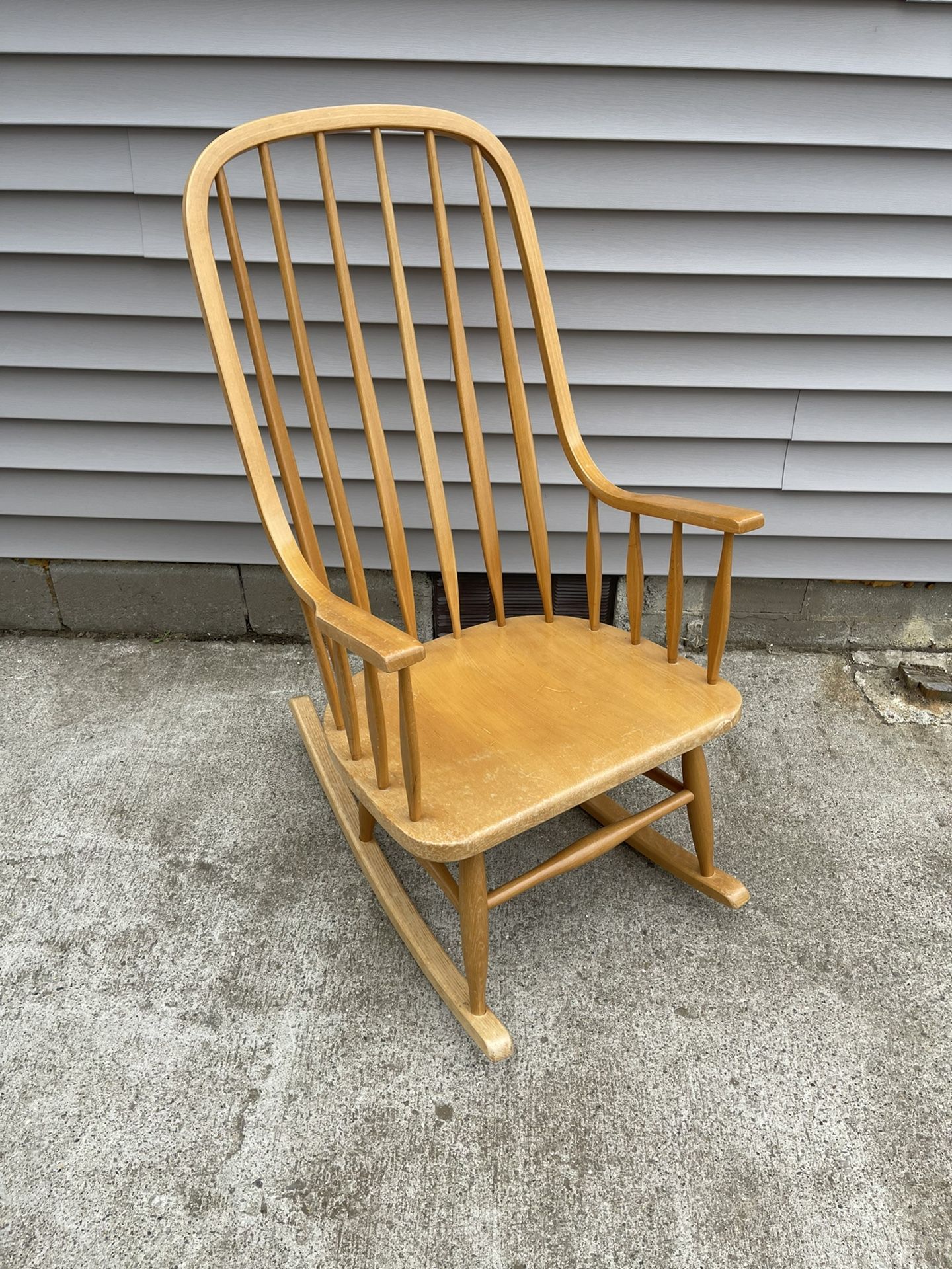 Blonde Wood Rocking Chair