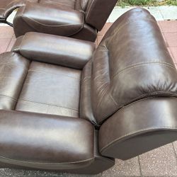 2 Brown Recliner.  