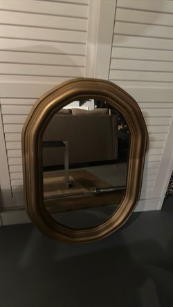 Gold Oval Wall Mirror