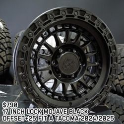 New Wheels 17 X 9. Wheels Lock Mojave Black $790 