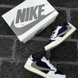 Jordan 1 Low Nike Shoe Travis Scott Olive 