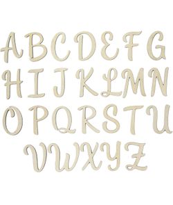 New 156 Pieces Wooden Letters 5Inch Crafts Unfinished Wooden Letters Small Wood Letters DIY Painting Art Home Decor Spelling Learning