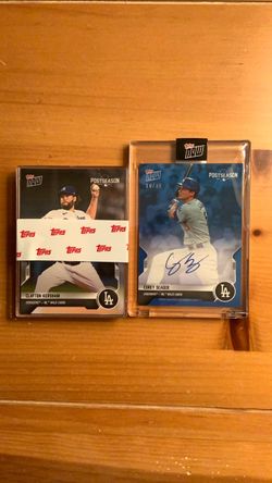 Dodgers Topps Now 2021 Postseason Team Set With Corey Seager Autograph Card 10/49