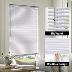LazBlinds Cordless Cellular Shade 21"W x 36"H White #3322V