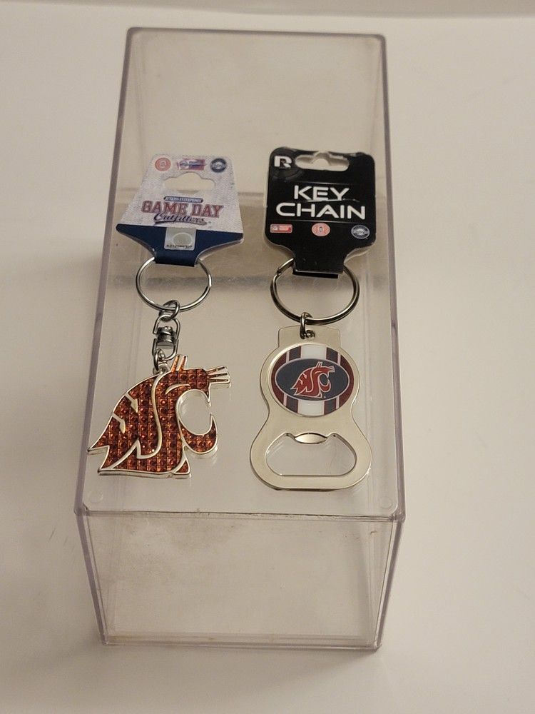 2 Washington State Cougars Keychains