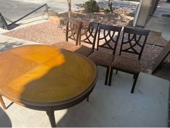 Dining table and chairs