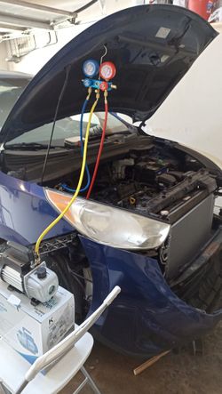 AC Compressor, Condenser/ Aire Acondicionado Carro Auto Compresor Condensador
