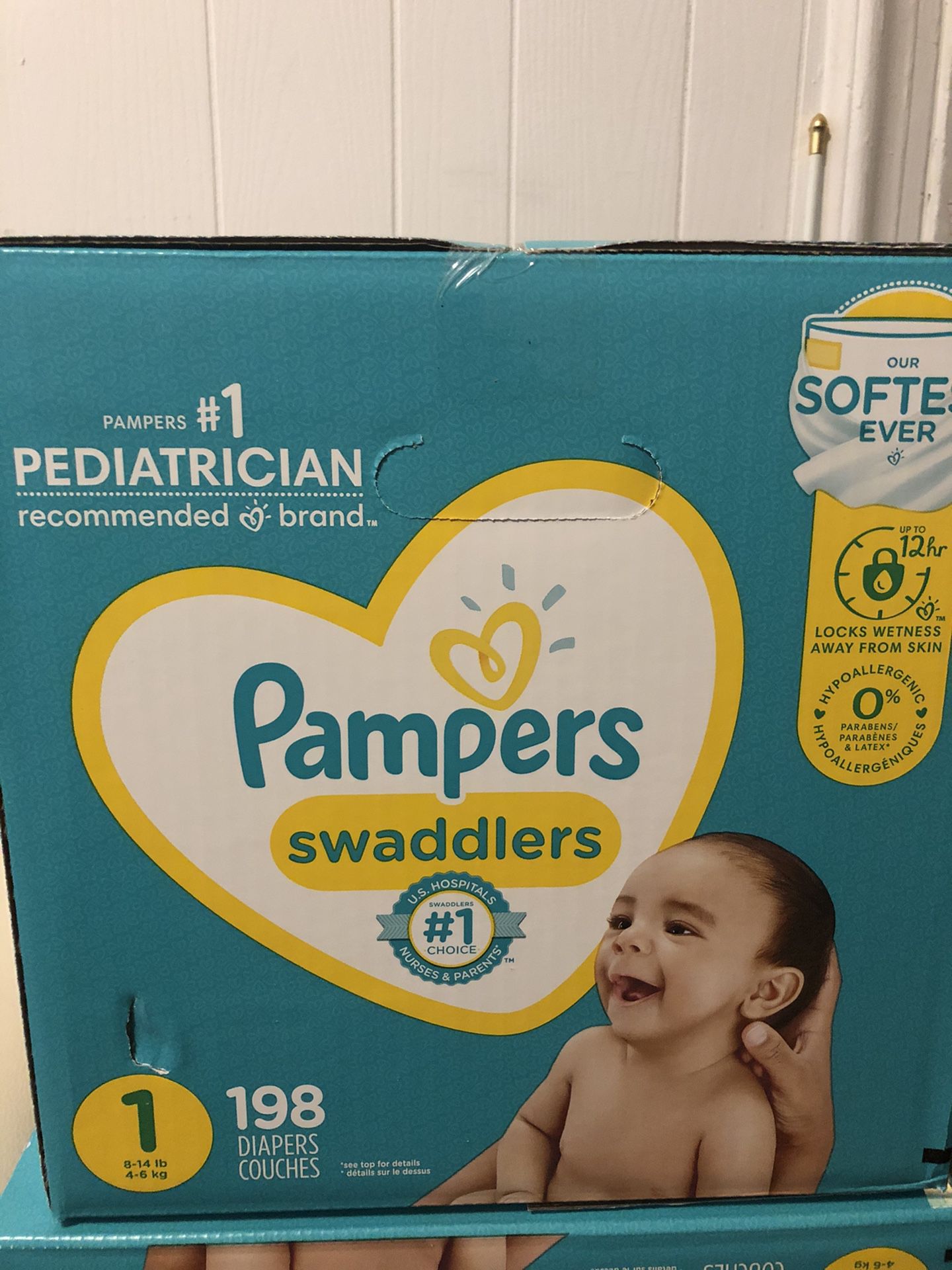 Newborn diapers- 198 In Box. 