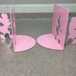 Michael Graves Disney Collection Minnie Mouse Pink Metal Silhouette Bookends