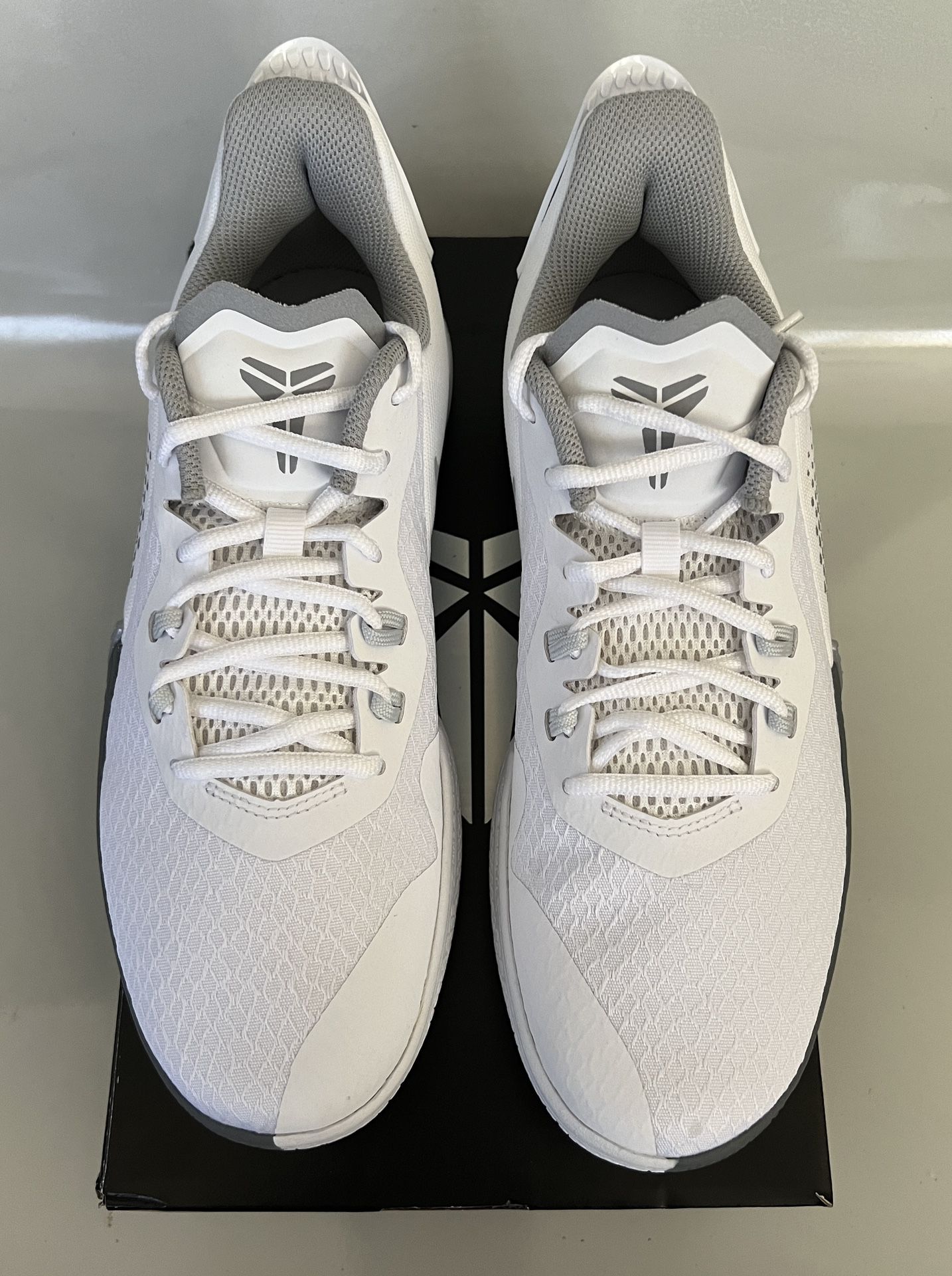 Nike MAMBA FURY White Pure Platinum Wolf Grey (CK2087-100) Mens Size 8