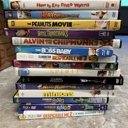 Children’s DVD set: Dreamworks, Illumination, Etc