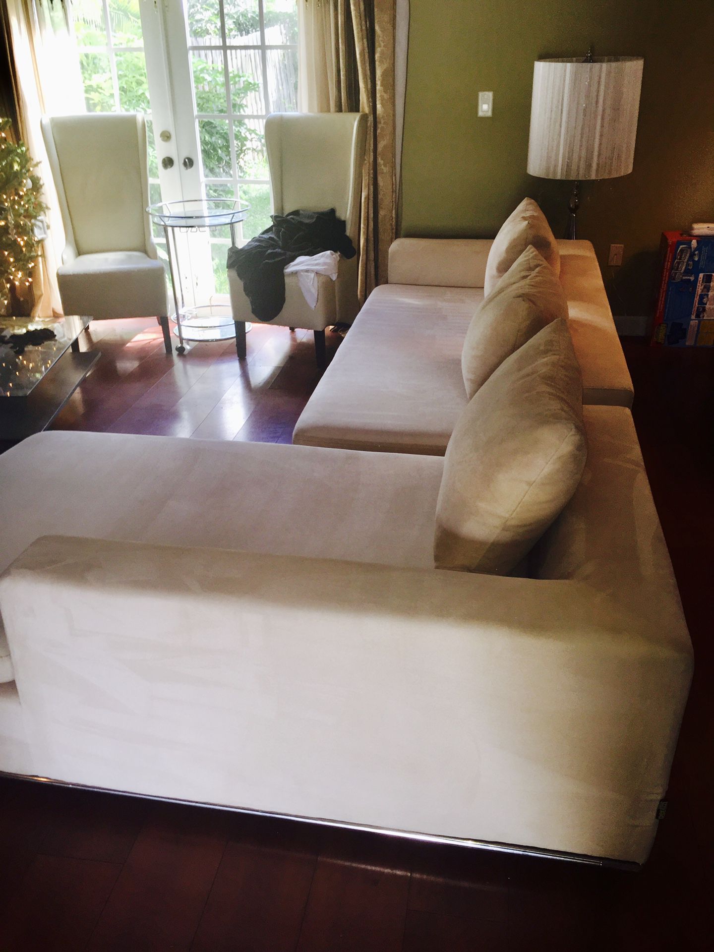 City Furniture Treated Microfiber Sectional with Coffee Table for sale-$400