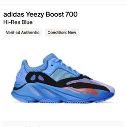 Yeezy Boost 700 Hi-Res Blue Size 6