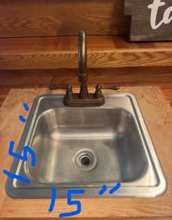 Stainless Steel Bar Sink Single Bowl Drop In Kitchen Prep Sink