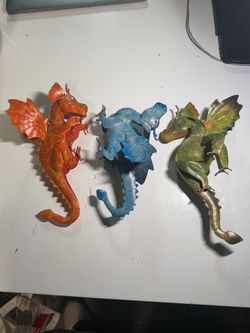 Handcrafted Metal Baby Dragon Pot Hangers - Set of 3